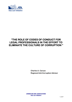 the role of codes of conduct for professionals in the effort to eliminate