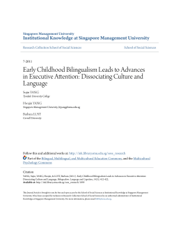 Early Childhood Bilingualism Leads to Advances in Executive
