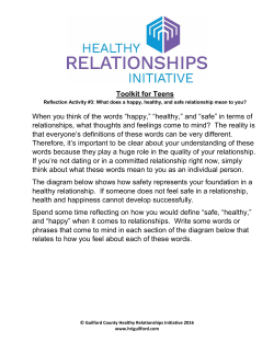 Toolkit for Teens When you think of the words &ldquo;happy,&rdquo; &ldquo;healthy
