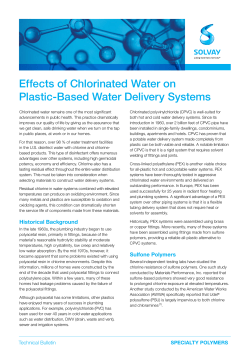 Effects of Chlorinated Water on Plastic-Based Water
