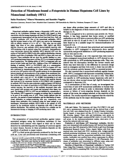 Detection of Membrane-bound a-Fetoprotein in