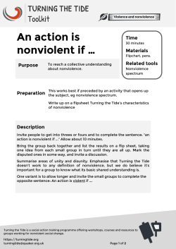 An action is nonviolent if …