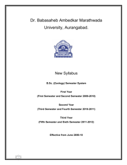 B.Sc zoology - oaasis bamu