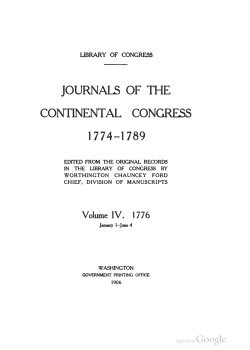 Journals of the Continental Congress
