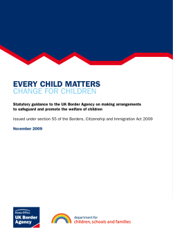 every child matters - UK Visas and Immigration