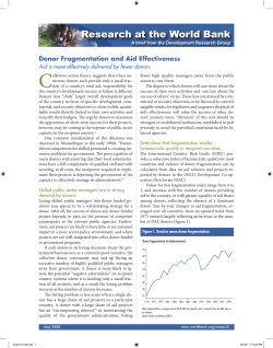 Donor Fragmentation and Aid Effectiveness