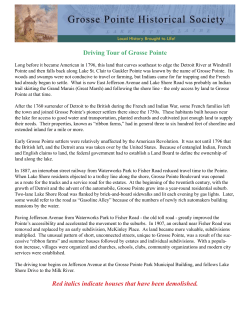 Driving Tour of Grosse Pointe - Grosse Pointe Historical Society