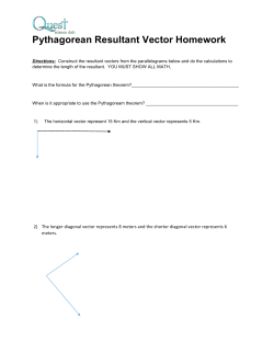 Pythagorean Resultant Vector Homework