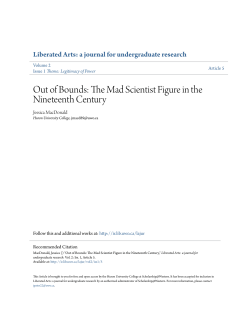 Out of Bounds: The Mad Scientist Figure in the Nineteenth Century