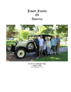 2013 Jewett Family of America Quarterly 4th Quarter Newsletter