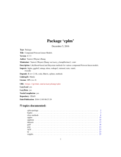 Package `cplm`