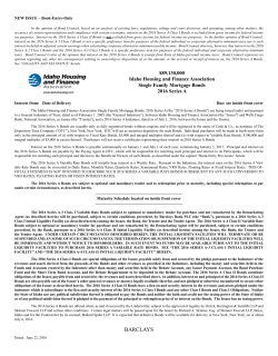 2016 Series A Official Statement