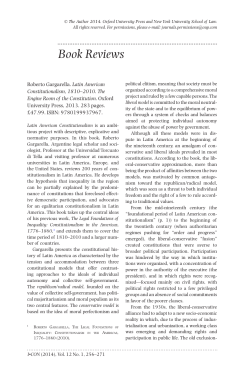 Latin American Constitutionalism, 1810&ndash;2010. The Engine Room of