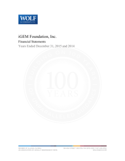 2015 Audited Financial Statement