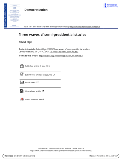 Three waves of semi-presidential studies