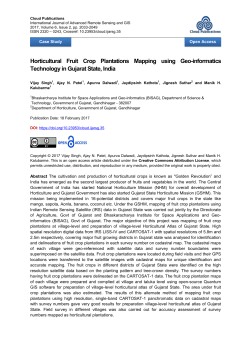 Horticultural Fruit Crop Plantations Mapping using Geo