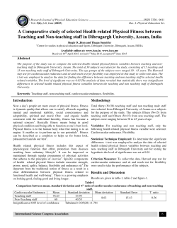 A Comparative study of selected Health related Physical Fitness