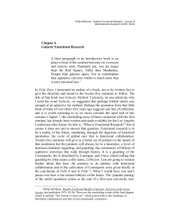 Chapter 6 Galactic Functional Research A final paragraph in an