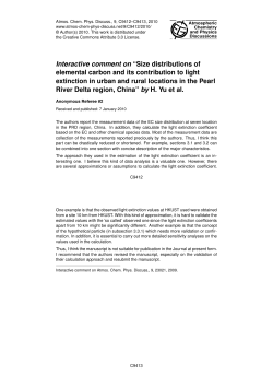 Interactive comment on &ldquo;Size distributions of elemental carbon and