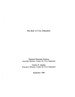 The Role of Civic Education