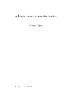 A domain reasoner for geometry exercises