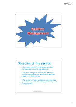 Presentation on Conflict Management