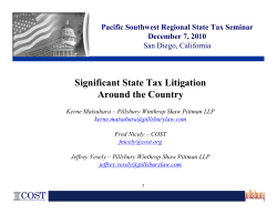 Significant State Tax Litigation Around the Country