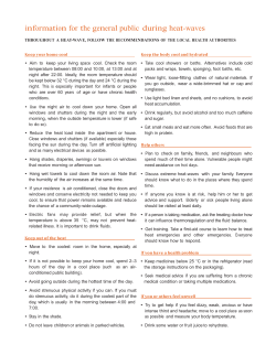 Information for the general public during heat