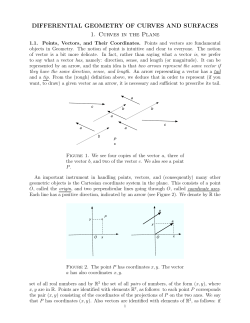 DIFFERENTIAL GEOMETRY OF CURVES AND SURFACES 1