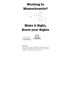Know Your Rights as a Worker Booklet English