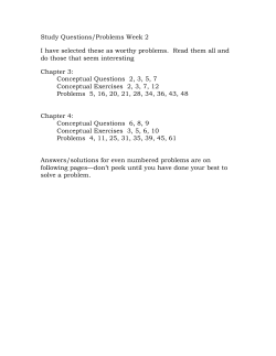 Study Questions/Problems Week 2 I have selected these as worthy