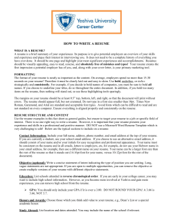 how to write a resume