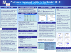 Preliminary Norms and Validity for the Spanish CDI-III