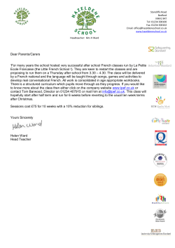 French Club - Hazeldene Lower School