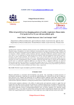 Effect of growth level on changing pattern of cardio&ndash;respiratory
