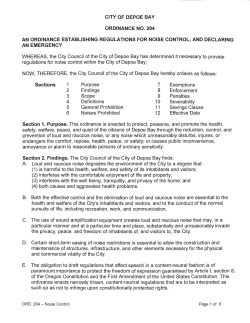 Noise - City of Depoe Bay