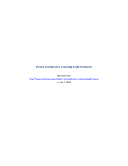 Police Motorcycle Training Cone Patterns