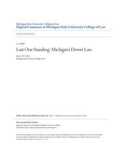 Last One Standing: Michigan`s Dower Law