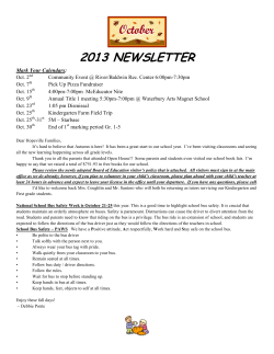 2013 NEWSLETTER