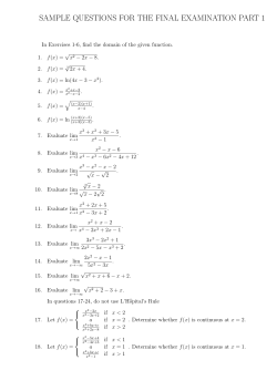 sample questions for the final examination part 1