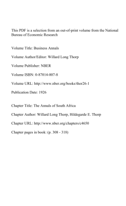 The Annals of South Africa