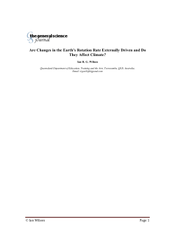 Are Changes in the Earth`s Rotation Rate Externally Driven and Do