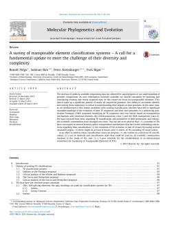 A survey of transposable element classification - Serval