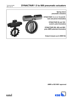 DYNACTAIR 1.5 to 800 pneumatic actuators