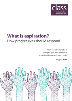 What is aspiration? - Centre for Labour and Social Studies