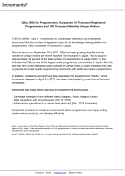 Qiita, Wiki for Programmers, Surpasses 10 Thousand Registered