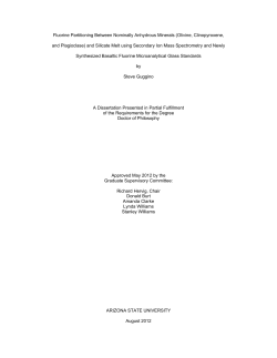 Fluorine Partitioning Between Nominally Anhydrous Minerals