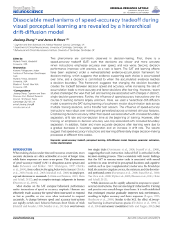 Dissociable mechanisms of speed-accuracy tradeoff during visual