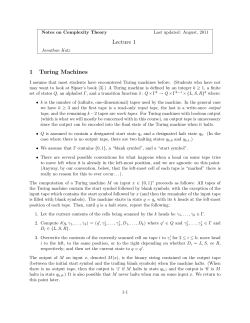 Notes for lecture 1