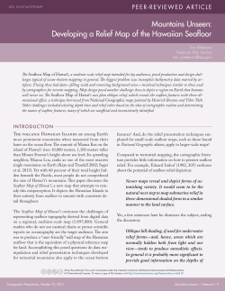 Mountains Unseen: Developing a Relief Map of the Hawaiian Seafloor